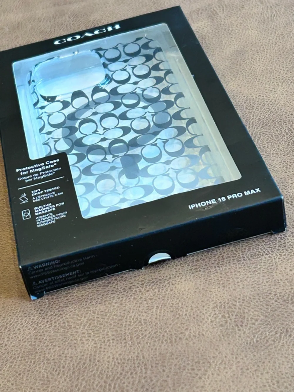 COACH Clear Signature Ombré Monogram Pattern iPhone 16 Pro Max MagSafe Case NIB - Picture 9 of 15